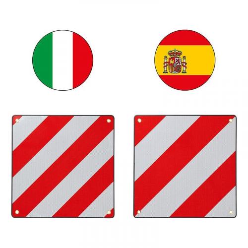 ProPlus Alu-Warntafel Wendetafel 50x50cm f�r Italien/Spanien 2 in 1