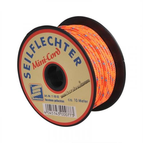 Seilflechter Minicord Novoleen, 3mm, 10m, geflochten, sortiert, 380 daN