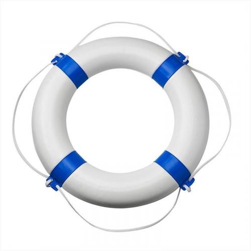 Seilflechter Bootsring 600mm, wit blau