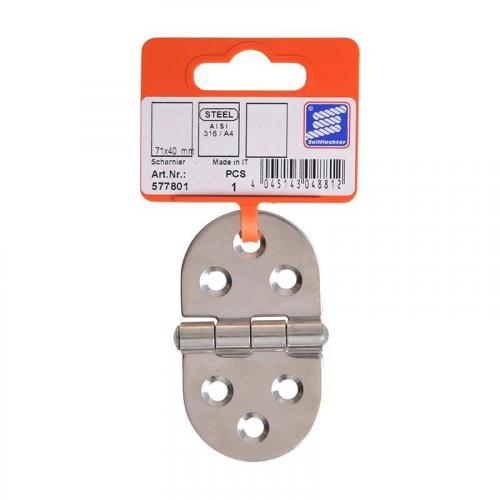 ProPlus Scharnier 80x30mm, A2 RVS AISI 316, 6 loch