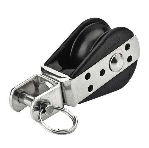 Seilflechter Mini Block, 6mm, einscheibig, drehbar, kugel gelagert, 700 daN