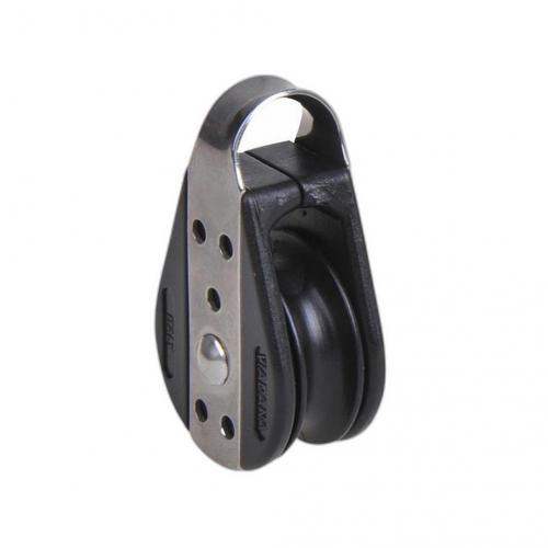 Seilflechter Mini Block, 8mm, einscheibig, geschlossen, kugel gelagert, 750 daN
