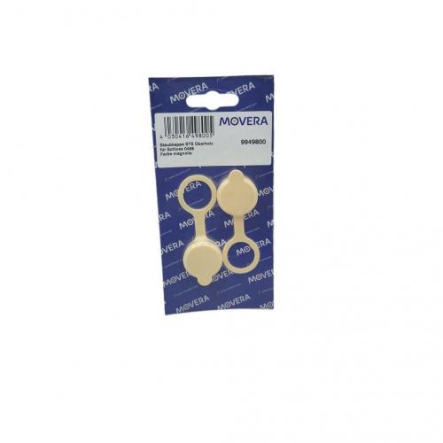 Safe-tec Staubkappe Cremewei� f�r Gaskastenschloss Zylinder 2 St�ck