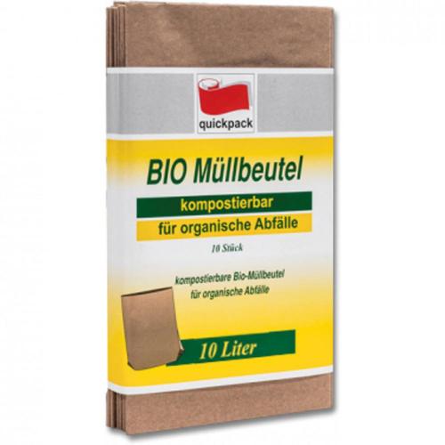 quickpack M�llbeutel Bio M�ll aus Papier 10l 10 St�ck