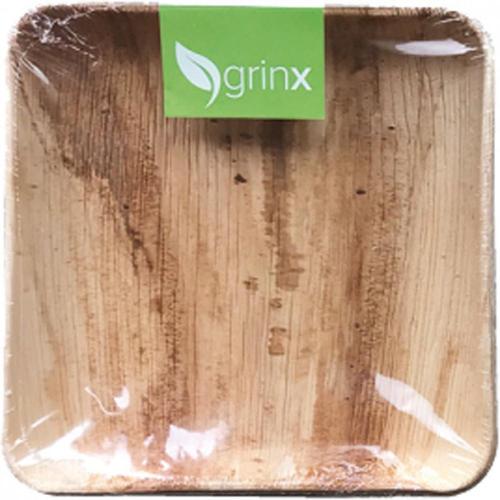 grinx ko Palmblatt Teller quadratisch 25x25x2cm 5er