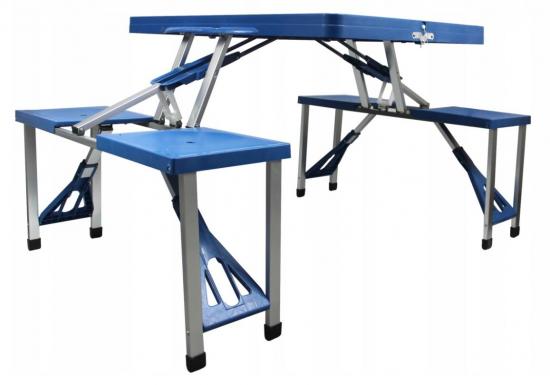 Unbekannt Campingtisch im Koffer mit Hockern einklappbar