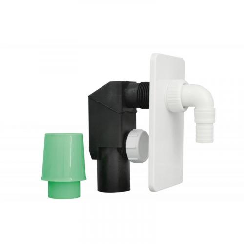 ADGO Splmaschinenablauf mit weiem Siphon fr Waschmaschine