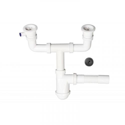 Markenlos Siphon mit Splbeckenablauf