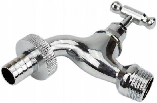 Hydroland 1/2 Chrom-Abzugsventil mit Pilzkopf