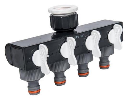 bradas Wasserverteiler fr 4-Wege-Wasserhahn mit Ventilen