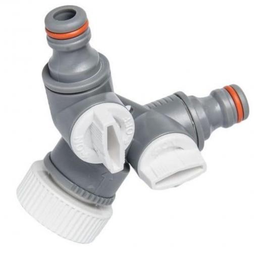 bradas T-St�ck Verteiler mit zwei Ventilen gw 1 / 3/