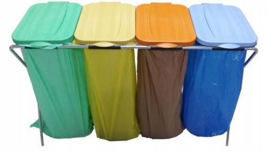 Mlltrennbehlter, 4-Kammer-Sortierung