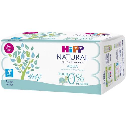 Hipp babysanft Feuchttcher natural aqua 3x48s