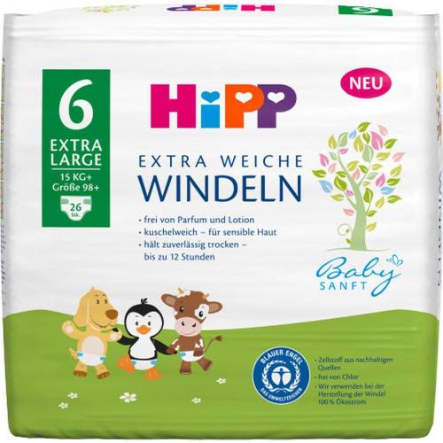 Hipp extra weiche Windeln Extra Large XL Gre 6 26er Beutel