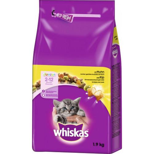 Whiskas Junior 2-12 Monate mit Huhn 1,9kg Beutel