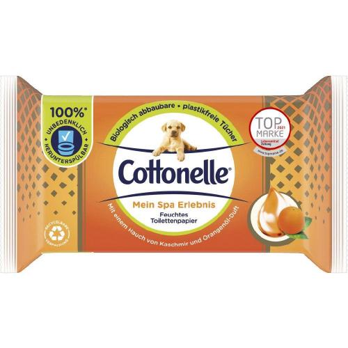 Cottonelle feuchtes Toilettenpapier Spa Erlebnis Orangenl 42er Pack