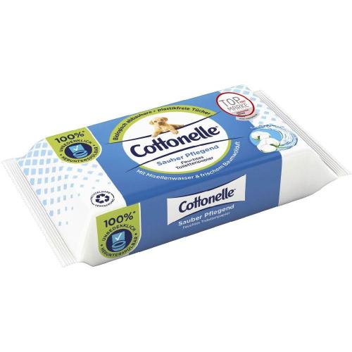 Cottonelle feuchtes Toilettenpapier sauber pflegend Nachfller 42er Pack