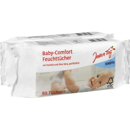 Jeden Tag JedenTag baby Feuchtt�cher sensitive 2x80 St�ck