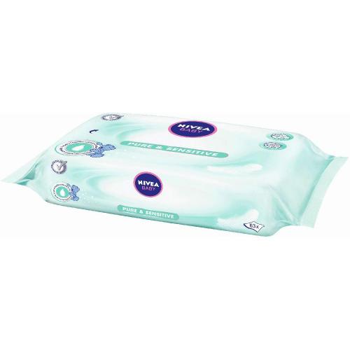 Nivea Baby Feuchttcher pure + sensitive 63er Beutel