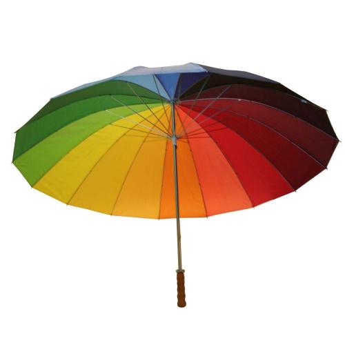 Benson Regenschirm Golf Regenbogen 130 cm 16 Streifen