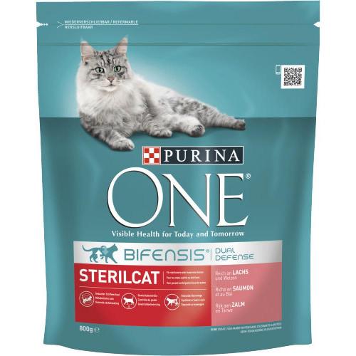Purina One Sterilcat Lachs Trockenfutter 800g Beutel