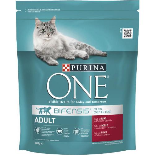 Purina One Adult reich an Rind Trockenfutter 800g Beutel
