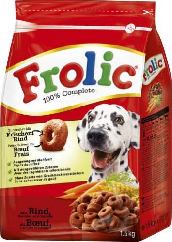 Frolic Trockenfutter Hundefutter Rind 1,5kg