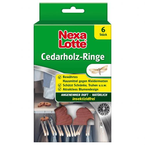 Nexa Lotte Cedarholz Ringe 6er Schachtel