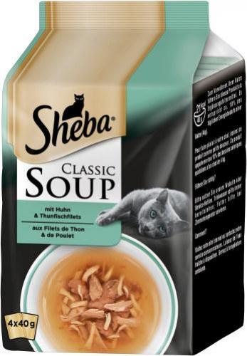 Sheba Classic Soup Huhn & Thunfisch, 4x40g Beutel
