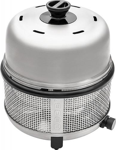 Cobb Grill Premier+ Gasgrill Deluxe inkl. Grillplatte Griddle Plus+ silber