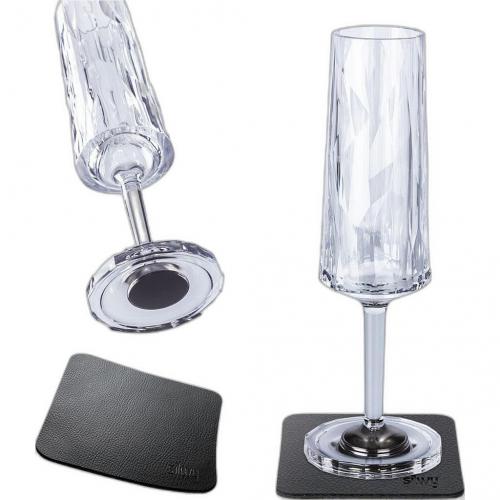 Silwy Magnet-Kunststoffglser SEKT 2er-Set Hightech transparent
