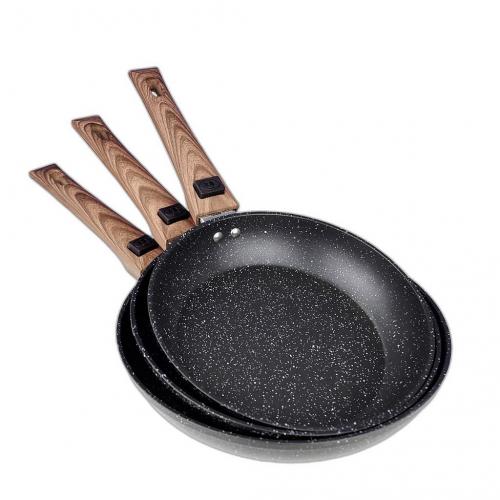 Gimex Pfannenset Alu Black Line 3-tlg.