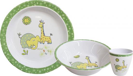 Gimex Kindergeschirrset Wildlife 3-tlg.