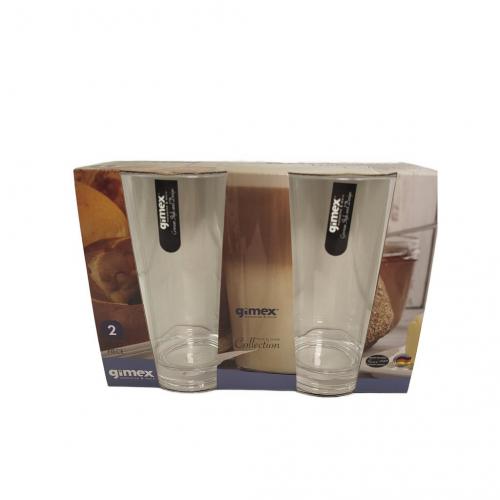 Gimex Latte Macchiato Glas 2er-Set, klar 350 ml