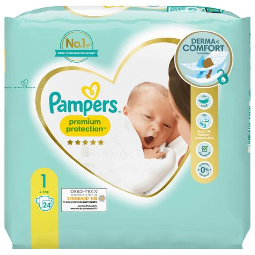 Pampers Premium Protection Gre 1 2-5kg 24er