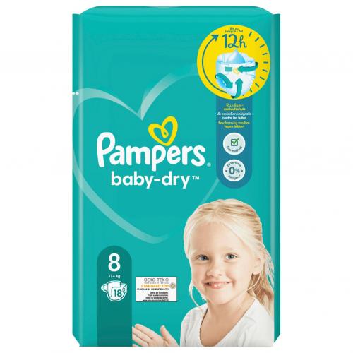 Pampers Baby Dry Gre 8  XL 17+ kg, 18er