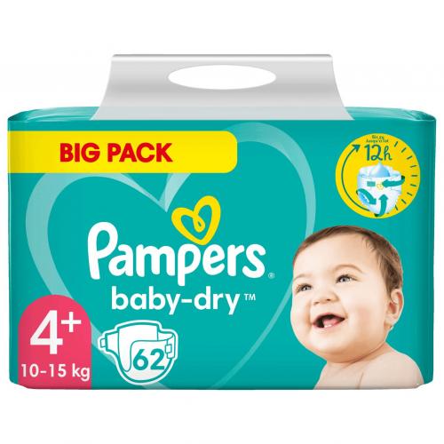 Pampers Baby Dry Big Pack Gre 4  + maxi + 10-15kg, 62er