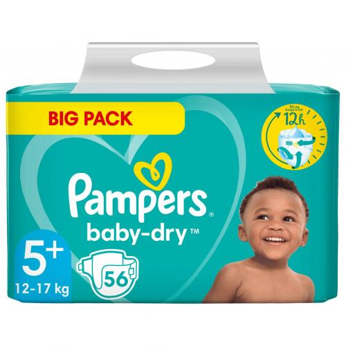 Pampers Baby Dry Big Pack Gre 5 12-17kg, 56er