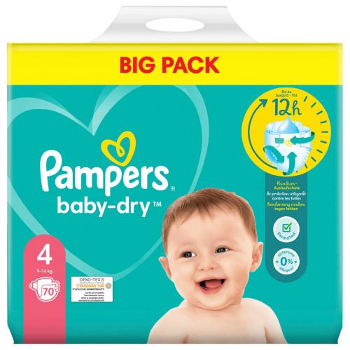 Pampers Baby Dry Big Pack Gr��e 4 Maxi 9-14kg, 70er