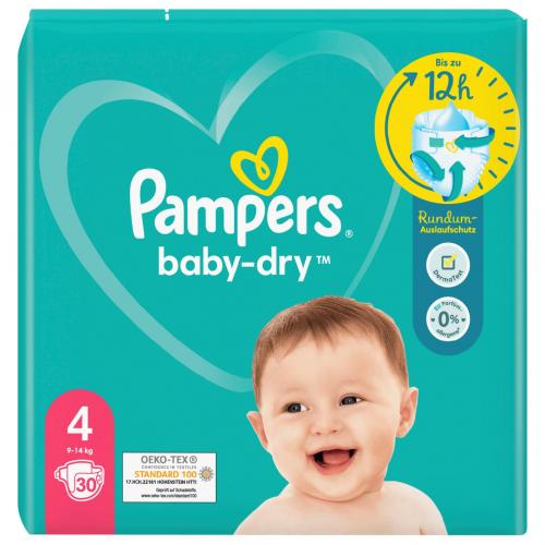 Pampers Baby Dry Gr��e 4 maxi 9-14kg, 30er