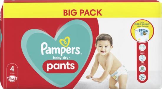Pampers Baby Dry Big Pack pants  Gre 4  maxi9-15, 62er