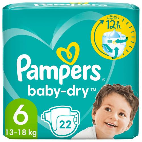 Pampers Baby Dry Gre 6  xl 13-18kg, 22er