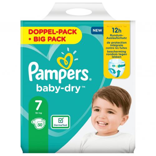 Pampers Baby Dry Big Pack Gr��e 7  xl + 15 kg, 50er