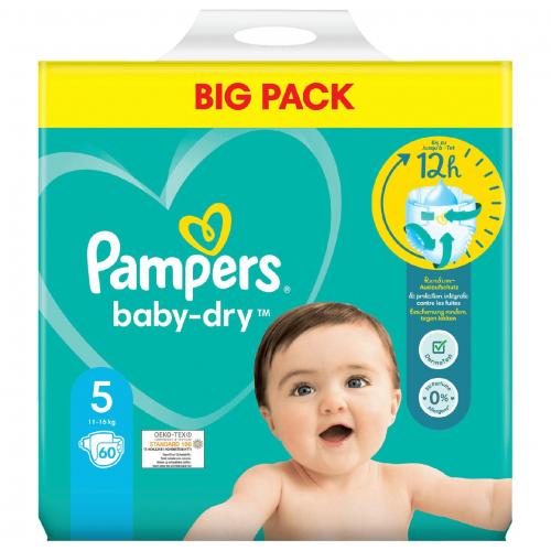 Pampers Baby Dry Big Pack Gr��e 5  jun 11-16kg, 60er Pack