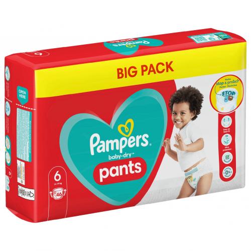 Pampers Baby Dry Big Pack pants  Gre 6  xl15 + kg, 46er Pack