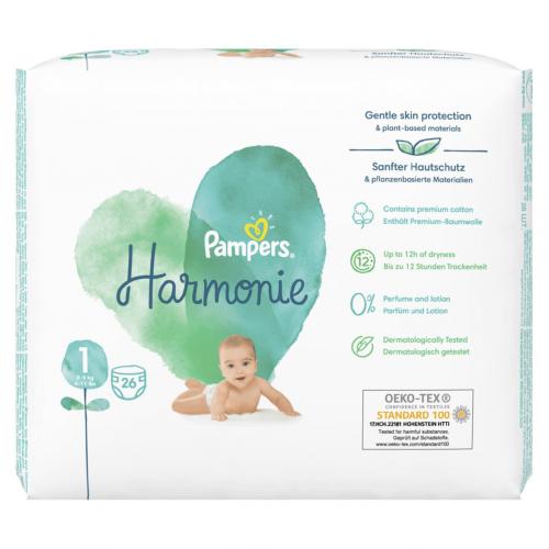Pampers Harmonie newborn  Gre 1  2-5kg tp, 26er