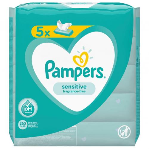 Pampers Feuchttcher Sensitive 5x52er Pack p