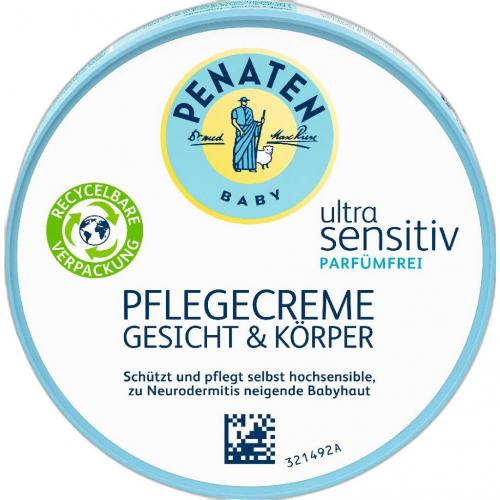 Penaten Ultra Sensitive Pflegecreme 100ml Dose Gesicht und K�rper