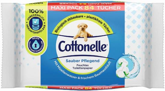 Cottonelle feucht sauber pflegend 84er Beutel Nachfller