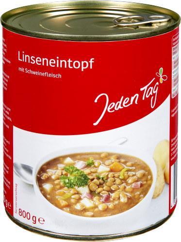Jeden Tag JedenTag Linseneintopf 800g Dose